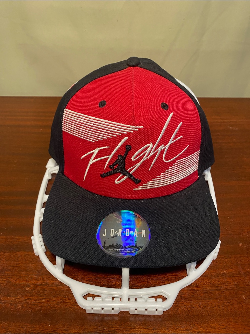Nike Air Jordan Flight Jumpman Black and Red SnapBack Adjustable Cap  O/S